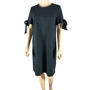 HUTCH Dotted Soft Black Casual Dress with Tie Sleeves Size Medium